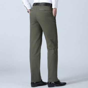 Мъжки летни тънки ежедневни панталони, есенни дебели памучни класически бизнес модни еластични панталони Мъжки маркови дрехи YYQWSJ