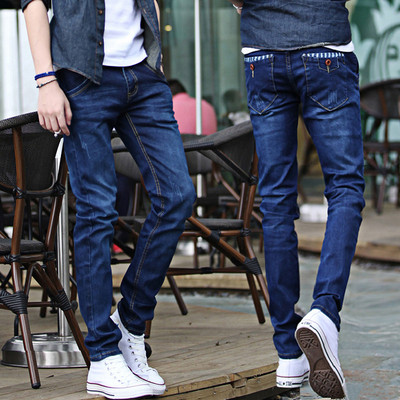 Κορεατικά Slim Skinny Jeans Άνοιξη Φθινόπωρο Ανδρικά Όμορφα Casual Μακρύ Παντελόνι Λεπτά Μαθητικά Νεανικά Έφηβοι Ανδρικά Μολύβι Παντελόνια