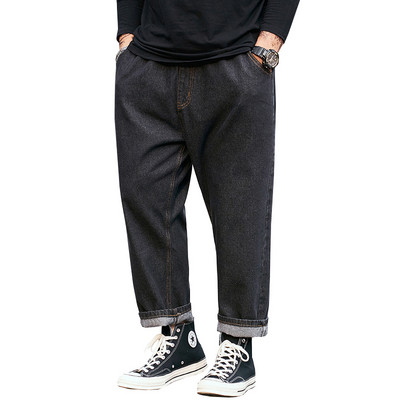 2022. aasta kevadsuvi meeste kottis teksad, puuvillased vabaaja elastsed sirged teksapüksid, laia säärega püksid, meeste suur suurus 40 42 44 46 48