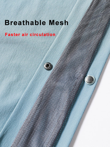 Καλοκαιρινό Quick Dry Ανδρικά Αθλητικά Φούτερ με κουμπιά με αναπνεύσιμο διχτυωτό πλέγμα χαλαρό καθημερινό παντελόνι ίσιο τζόγκερ