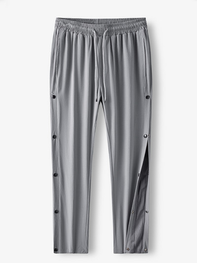 Suvised Quick Dry Dressipüksid Meeste Spordirõivad Külgnupp Hingav võrk lahtised vabaaja Spordipüksid Sirged Jogger püksid