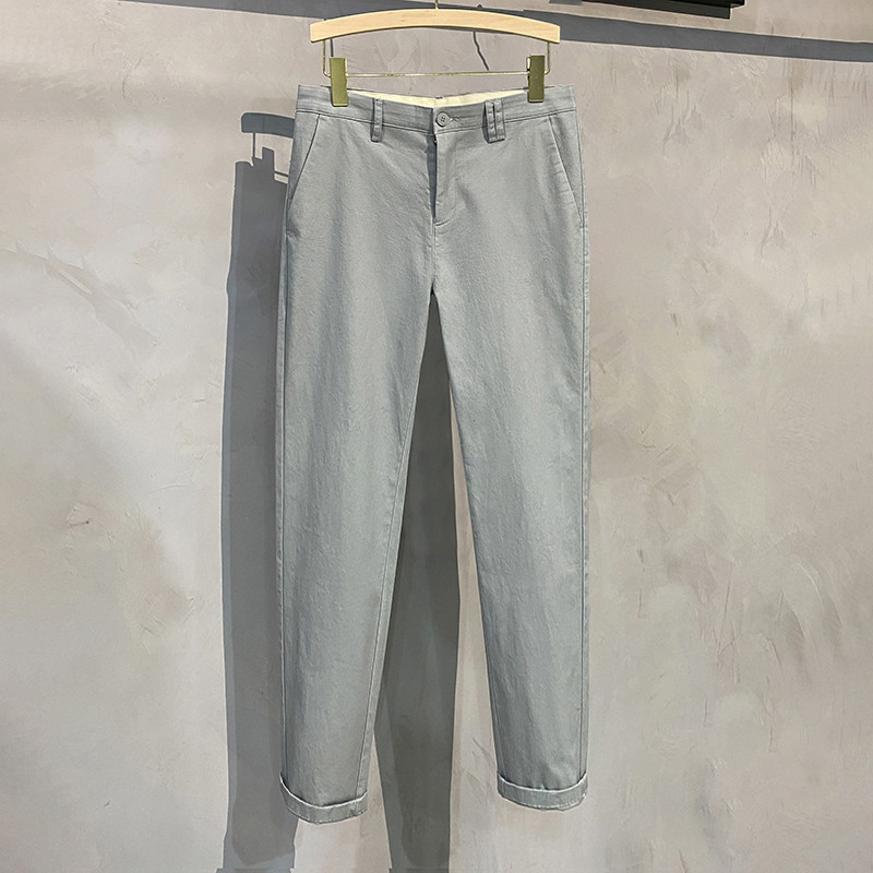 97% pamuk Zimske ležerne hlače Muške poslovne modne klasične jednobojne rastezljive ravne debele sive kaki hlače marke muške 38