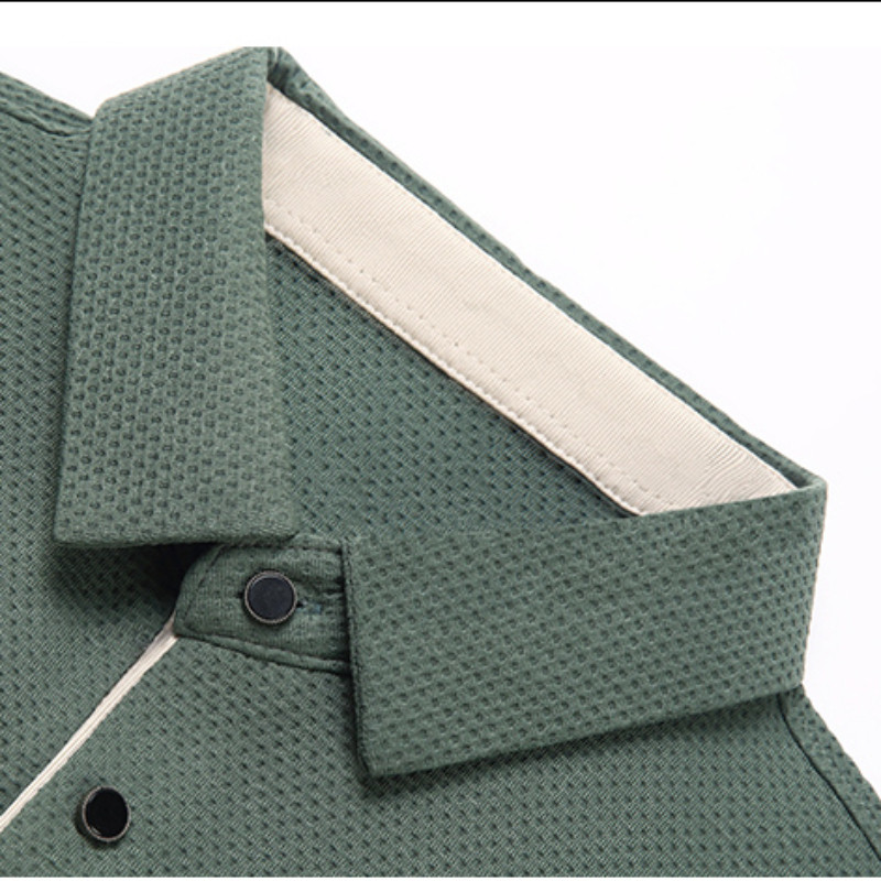 Nova muška vrhunska polo majica dugih rukava za proljeće i jesen, široka jednobojna modna poslovna ležerna majica