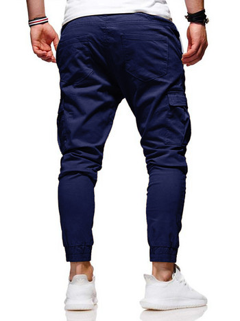 Мъжки панталони Тънки модни ежедневни джоггер панталони 2020 Streetwear Карго панталони Мъжки панталони с няколко джоба Фитнес зали Спортни панталони Мъжки