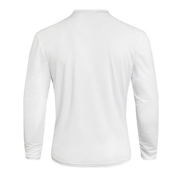 Мъжка пролетна плътна памучна поло тениска с дълъг ръкав Модна марка Мъжка есенна ежедневна дишаща ежедневна висококачествена долна риза