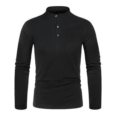 Ανδρικό ανοιξιάτικο μασίφ βαμβακερό μακρυμάνικο μπλουζάκι πόλο μάρκας ανδρικό φθινοπωρινό καθημερινό πουκάμισο υψηλής ποιότητας που αναπνέει