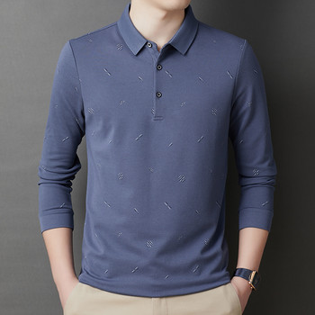 Ανδρικό επαγγελματικό μπλουζάκι πόλο φθινοπωρινό μπλουζάκι κορεατικού στυλ με μακρυμάνικο μπλουζάκι