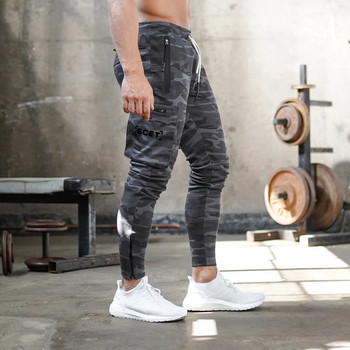 Фитнес нови европейски и американски спортни мъжки гащеризони Панталони за открито Панталони за тренировки по бягане Еластични панталони