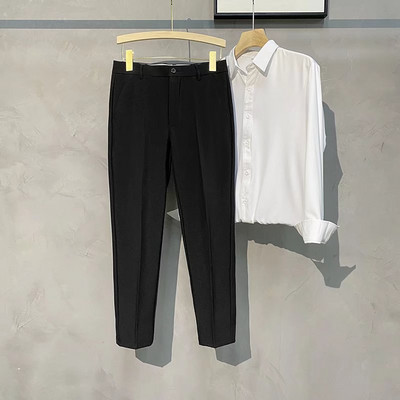 Καλοκαιρινό νέο ανδρικό παντελόνι, καθημερινό παντελόνι, λεπτή και αναπνέουσα κορεάτικη εκδοχή του λεπτού παντελονιού εννέα σημείων casual κλασικό ανδρικό εμπορικό σήμα