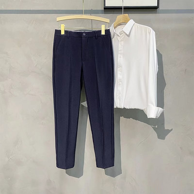 Καλοκαιρινό νέο ανδρικό παντελόνι, καθημερινό παντελόνι, λεπτή και αναπνέουσα κορεάτικη εκδοχή του λεπτού παντελονιού εννέα σημείων casual κλασικό ανδρικό εμπορικό σήμα