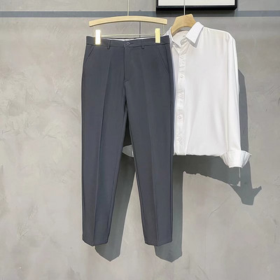 Καλοκαιρινό νέο ανδρικό παντελόνι, καθημερινό παντελόνι, λεπτή και αναπνέουσα κορεάτικη εκδοχή του λεπτού παντελονιού εννέα σημείων casual κλασικό ανδρικό εμπορικό σήμα