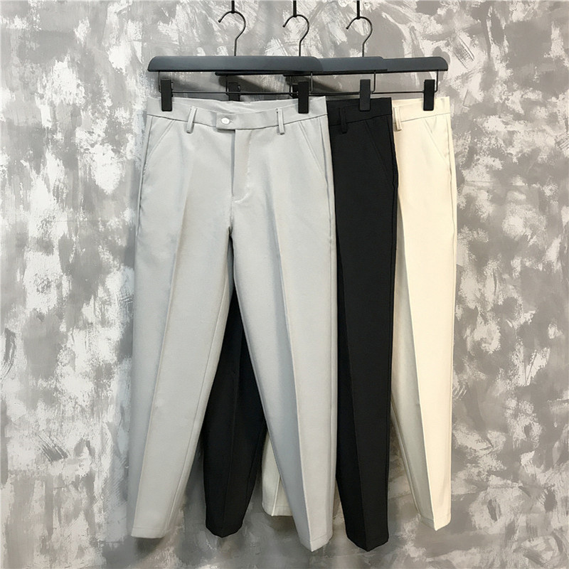 Καλοκαιρινό νέο ανδρικό παντελόνι, καθημερινό παντελόνι, λεπτή και αναπνέουσα κορεάτικη εκδοχή του λεπτού παντελονιού εννέα σημείων casual κλασικό ανδρικό εμπορικό σήμα