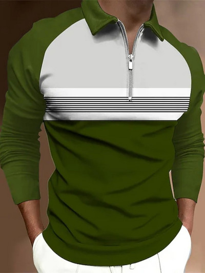 Visokokvalitetna muška polo majica 2023 Nove prugaste majice dugih rukava Ležerne poslovne majice s gumbima Ljetna odjeća za dječake