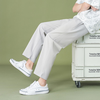 CAAYU Muške hlače širokih nogavica 2023 Nove ležerne lagane jogger hlače Ulična odjeća Hiphop Hladnoća Udobne kućne hlače Muške