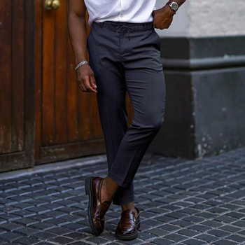 Ανδρικό παντελόνι High-end Sense Επίσημο ένδυμα Small Foot Muscle Fitness Slim Suit Παντελόνι Casual Pants Business ίσιο πόδι χωρίς σίδερο