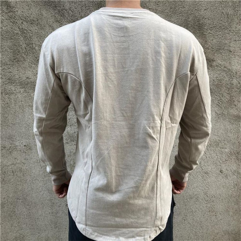 Meeste pikkade varrukatega kirjatrükiga T-särk Fitness Outdoor Sport Jooksmine Ronimissukkpüksid Kulturism Lihassaal Treening Kompressioon