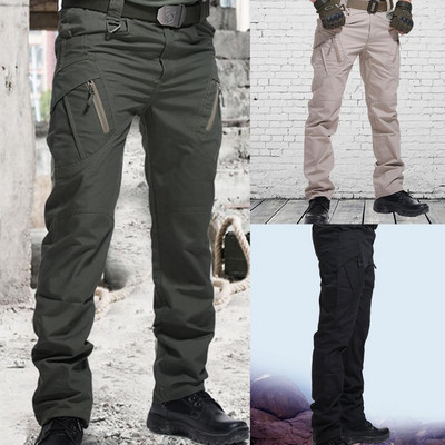 Vīriešu taktiskās bikses daudzkabatas elastīgas militārās bikses vīriešu ikdienas rudens pavasara kravas bikses vīriešiem, šauras lietošanai ārā