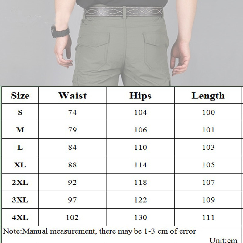 Muške hlače Ležerne kargo hlače Vojne taktičke vojničke hlače Muške prozračne vodootporne hlače s više džepova Veličina hlača S-5XL Velika veličina