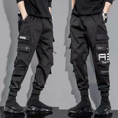 Harajuku Joggers Cargo Παντελόνι Ανδρικά Μόδα Στρατιωτική Τεχνολογία Τρέξιμο Street Wear Ανδρικά ρούχα Hip Hop Punk Αθλητικά Ρούχα Καλοκαίρι