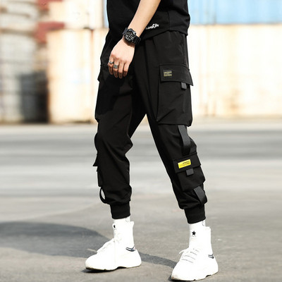 Harajuku Joggers Cargo Παντελόνι Ανδρικά Μόδα Στρατιωτική Τεχνολογία Τρέξιμο Street Wear Ανδρικά ρούχα Hip Hop Punk Αθλητικά Ρούχα Καλοκαίρι