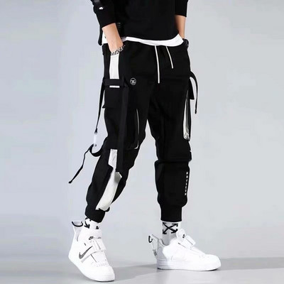 Harajuku Joggers Cargo Παντελόνι Ανδρικά Μόδα Στρατιωτική Τεχνολογία Τρέξιμο Street Wear Ανδρικά ρούχα Hip Hop Punk Αθλητικά Ρούχα Καλοκαίρι