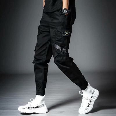 Harajuku Joggers Cargo Παντελόνι Ανδρικά Μόδα Στρατιωτική Τεχνολογία Τρέξιμο Street Wear Ανδρικά ρούχα Hip Hop Punk Αθλητικά Ρούχα Καλοκαίρι