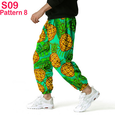 Fashion Traditional Nation Print Βαμβακερό λινό Παντελόνι Joggers Ανδρικά Παντελόνια Hip Hop Harem Ανδρικά Hippie Casual Streetwear Φούτερ