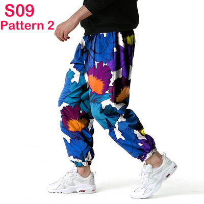 Fashion Traditional Nation Print Βαμβακερό λινό Παντελόνι Joggers Ανδρικά Παντελόνια Hip Hop Harem Ανδρικά Hippie Casual Streetwear Φούτερ