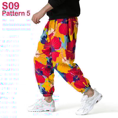 Fashion Traditional Nation Print Βαμβακερό λινό Παντελόνι Joggers Ανδρικά Παντελόνια Hip Hop Harem Ανδρικά Hippie Casual Streetwear Φούτερ