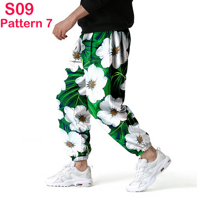 Fashion Traditional Nation Print Βαμβακερό λινό Παντελόνι Joggers Ανδρικά Παντελόνια Hip Hop Harem Ανδρικά Hippie Casual Streetwear Φούτερ