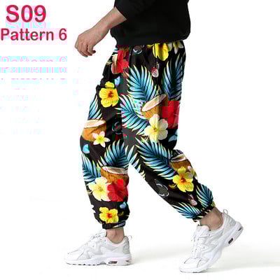 Fashion Traditional Nation Print Βαμβακερό λινό Παντελόνι Joggers Ανδρικά Παντελόνια Hip Hop Harem Ανδρικά Hippie Casual Streetwear Φούτερ
