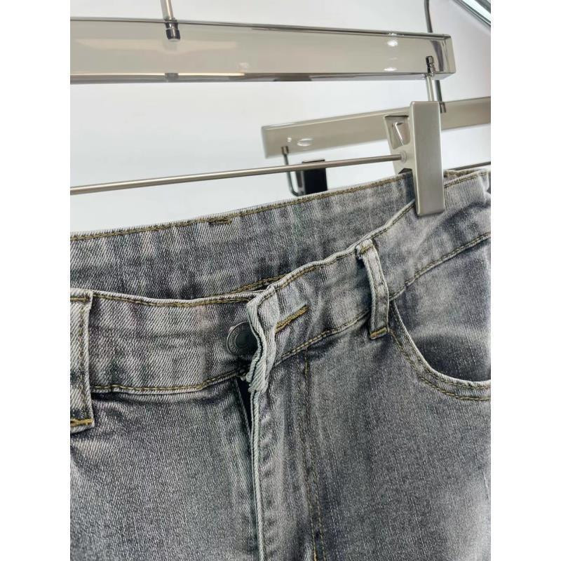 Nova luksuzna odjeća u korejskom stilu za 2023. Hip-hop traperice za muškarce i žene Klasične Tom smeđe pruge s printom Hlače s ravnim nogavicama