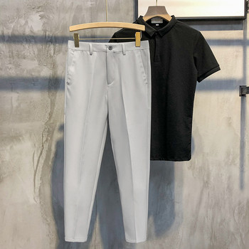 Φθινοπωρινό χειμερινό παντελόνι μέχρι τον αστράγαλο Ανδρικό Slim Work Jogging Κοινωνικό Επίσημο κοστούμι Παντελόνι Αντρικό Μάρκα Khaki Black Korea Plus μέγεθος 40 42