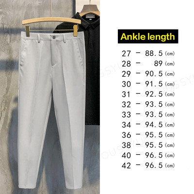 Sügistalvine pahkluu pikkusega püksid mehed õhukesed töö sörkimine sotsiaalne pidulik ülikond püksid meeste bränd khaki must Korea pluss suurus 40 42