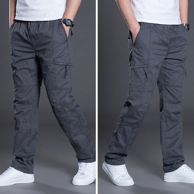 Nyári őszi divat Férfi nadrág Alkalmi pamut hosszú nadrág Straight Joggers Homme Plus Size 5xl 6xl lapos nadrág férfi ruházat