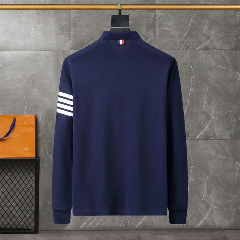 Uus kevadine äriline polo T-särk meestele pikkade varrukatega mood Spordirõivad vabaaja lai soliidne polo, reväär Meeste topsid, riided tee