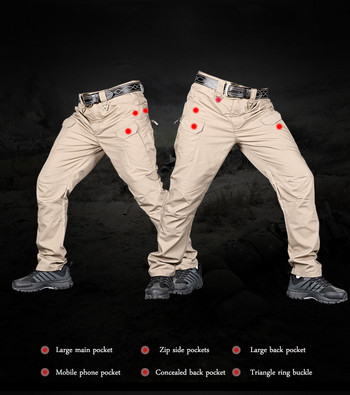 Военно-тактически панталони Мъжки специални бойни панталони Многоджобни водоустойчиви устойчиви на износване ежедневни тренировъчни гащеризони Мъжки панталони