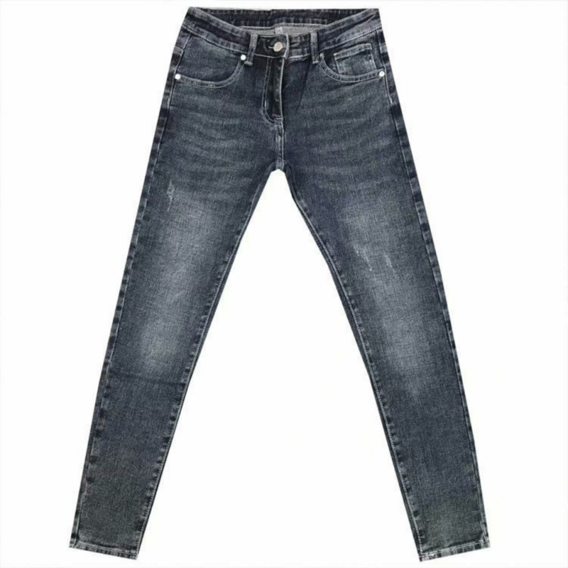 Kvaliteetsed stiilsed korea moe Kpop tööteksad meestele Tumesinine madala tõusuga kitsas veniv kauboi üliõpilaste teksapüksid