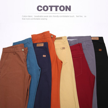 Класически мъжки ежедневни панталони в цвят каки 2023 Нова бизнес мода Slim Fit памучни еластични панталони Мъжки маркови дрехи