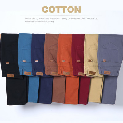 Pantaloni clasici pentru bărbați kaki casual 2023 New Business Fashion Pantaloni stretch din bumbac slim Fit Îmbrăcăminte de marcă masculină