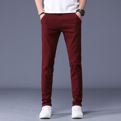 Pantaloni clasici pentru bărbați kaki casual 2023 New Business Fashion Pantaloni stretch din bumbac slim Fit Îmbrăcăminte de marcă masculină