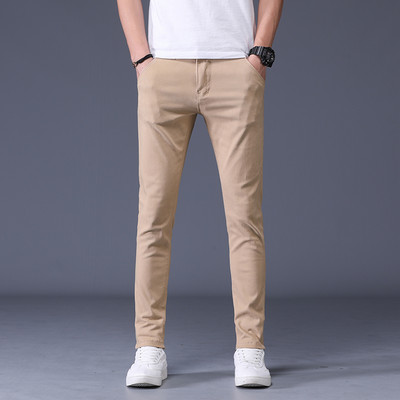 Pantaloni clasici pentru bărbați kaki casual 2023 New Business Fashion Pantaloni stretch din bumbac slim Fit Îmbrăcăminte de marcă masculină