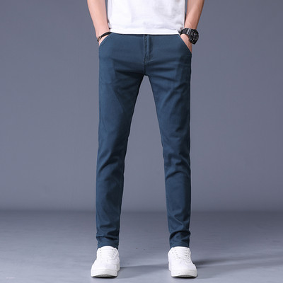 Pantaloni clasici pentru bărbați kaki casual 2023 New Business Fashion Pantaloni stretch din bumbac slim Fit Îmbrăcăminte de marcă masculină