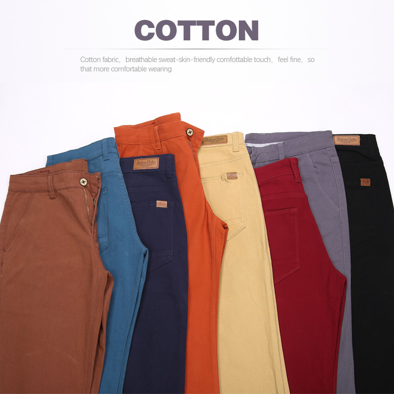 Pantaloni clasici pentru bărbați kaki casual 2023 New Business Fashion Pantaloni stretch din bumbac slim Fit Îmbrăcăminte de marcă masculină