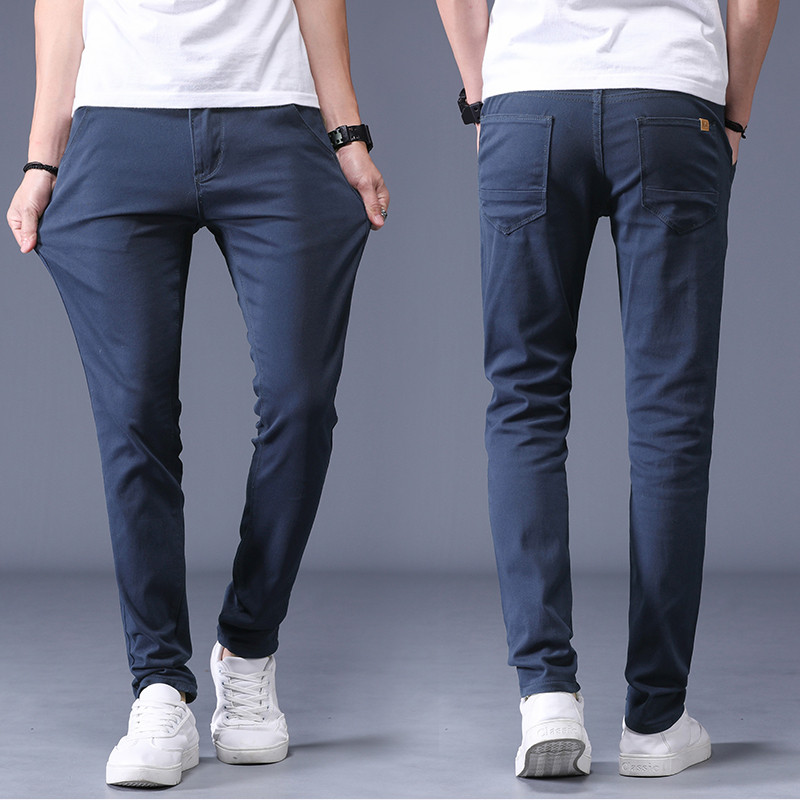 Pantaloni clasici pentru bărbați kaki casual 2023 New Business Fashion Pantaloni stretch din bumbac slim Fit Îmbrăcăminte de marcă masculină