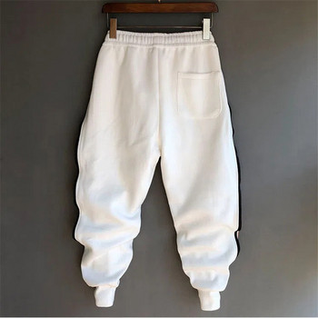 Homme Fashion Hip Hop Streetwear Мъжки раирани панталони Harem, Корейски широки панталони с маншети, Спортни панталони за мъже