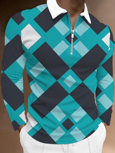 Ανδρικά casual φθινοπωρινά μακρυμάνικα μπλουζάκια πόλο ανδρικά ανδρικά μπλουζάκια με φερμουάρ Μπλούζες Street Golf Ρούχα Μονόχρωμα Ανδρικά Ρούχα 2022