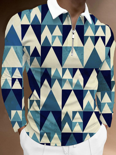 Ανδρικά casual φθινοπωρινά μακρυμάνικα μπλουζάκια πόλο ανδρικά ανδρικά μπλουζάκια με φερμουάρ Μπλούζες Street Golf Ρούχα Μονόχρωμα Ανδρικά Ρούχα 2022