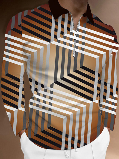 Ανδρικά casual φθινοπωρινά μακρυμάνικα μπλουζάκια πόλο ανδρικά ανδρικά μπλουζάκια με φερμουάρ Μπλούζες Street Golf Ρούχα Μονόχρωμα Ανδρικά Ρούχα 2022