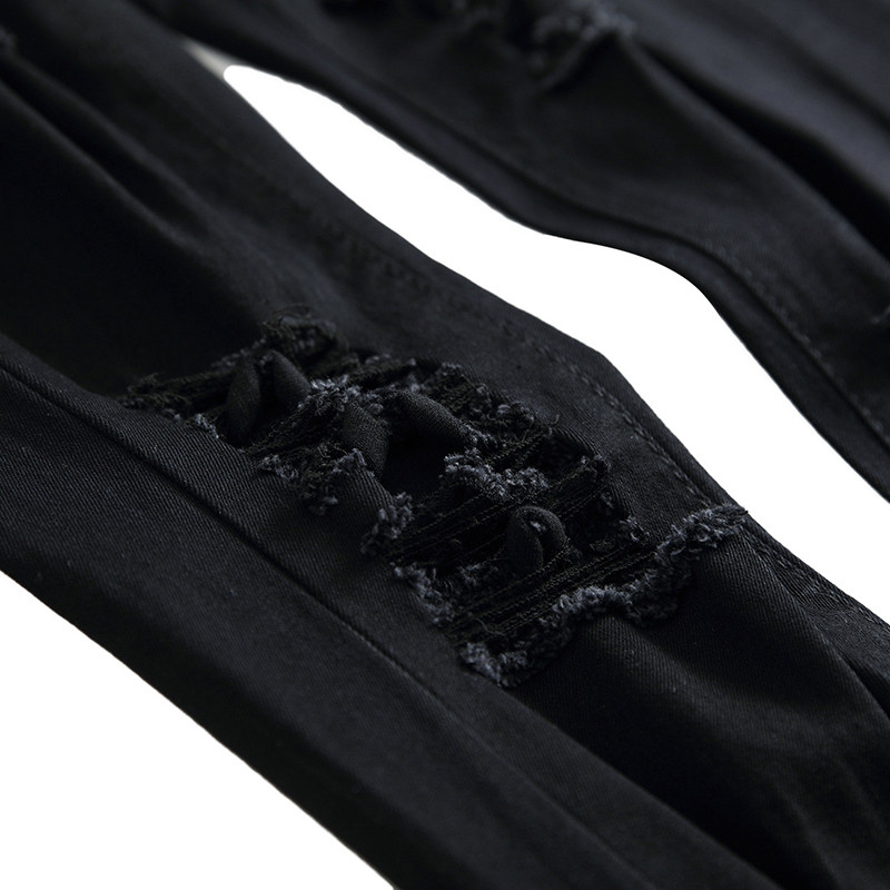 Rebenenud teksad meeste Euroopa ja Ameerika mõõnabrändi sirge põlveauguga püksid Trend Nostalgic kerjuspüksid suur suurus